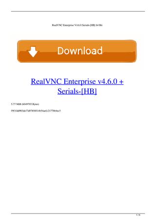 CRACK Remote Control RealVNC Enterprise V4.5.4 Key 151788936